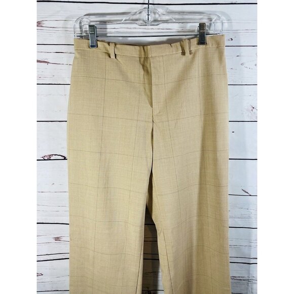 Gap Dress Pants Womens Sz 4 x 30 Tan Pinstripe Career Straight Leg Flat Spring - Picture 3 of 8